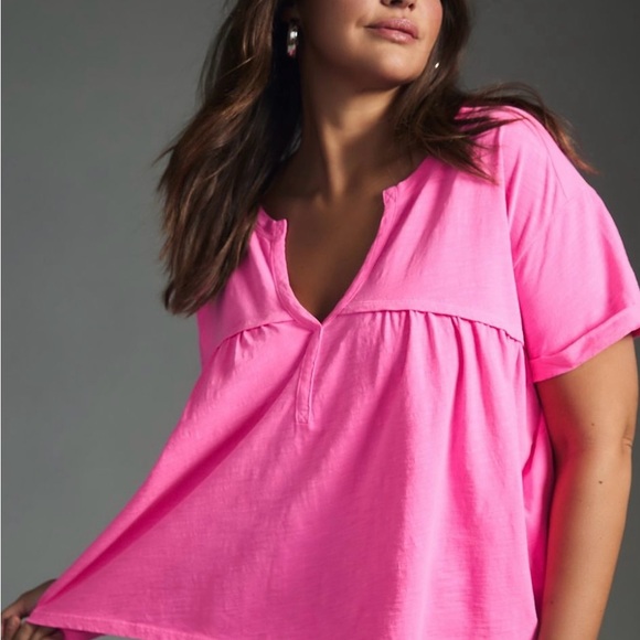 Pilcro Babydoll Henley Tee from Anthropologie - Picture 5 of 6